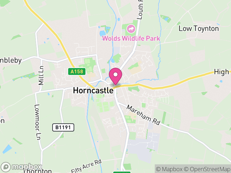 Map of Horncastle, East Lindsey