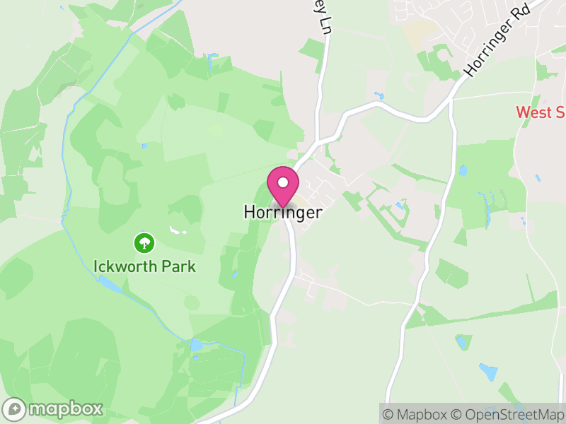 Map of Horringer, West Suffolk