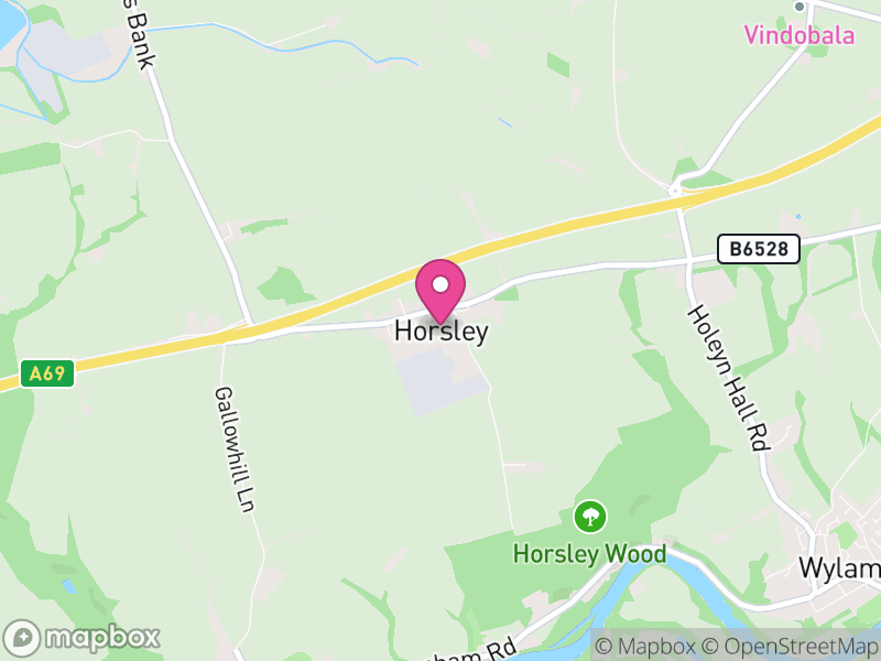 Map of Horsley, Northumberland