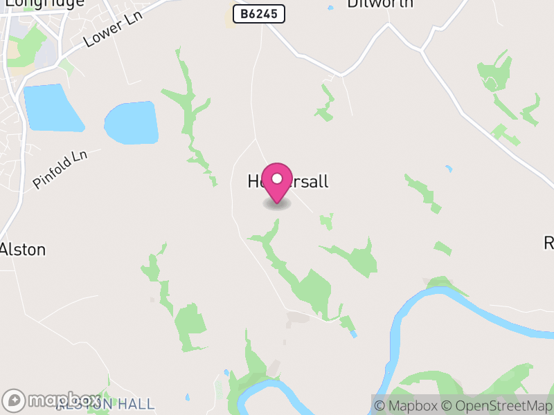 Map of Hothersall, Ribble Valley