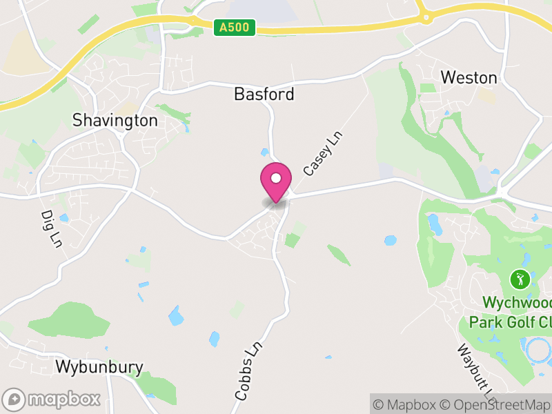 Map of Hough and Chorlton, Cheshire East