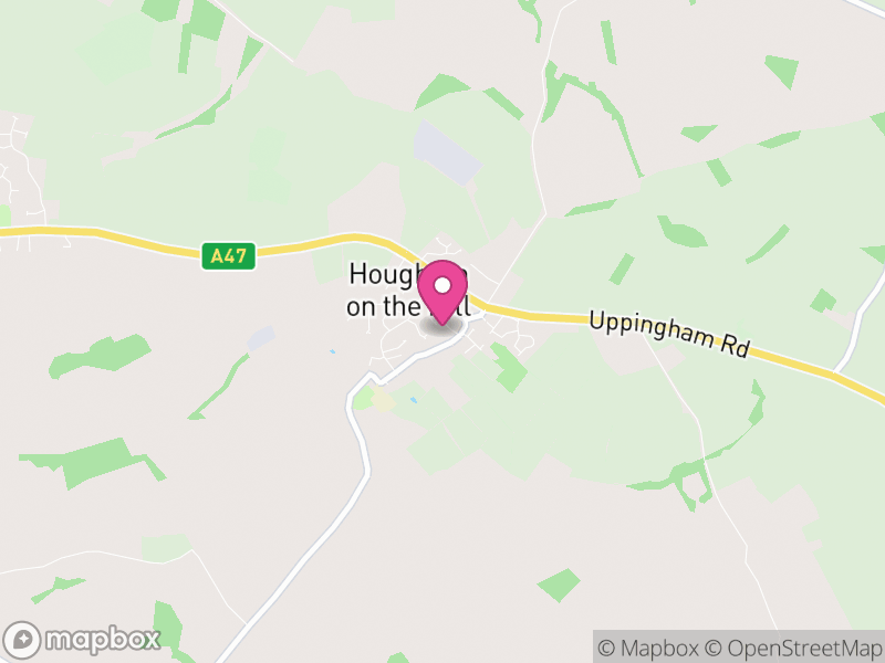 Map of Houghton on the Hill, Harborough