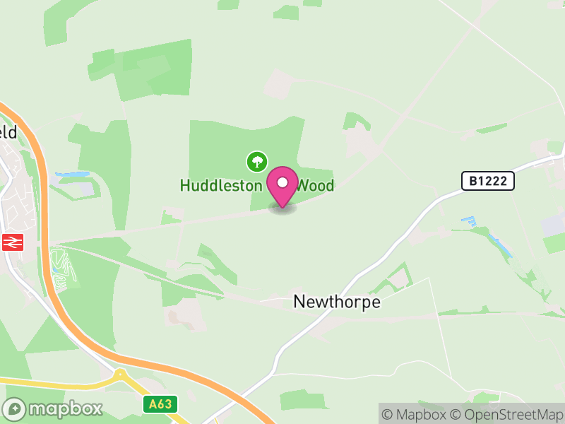 Map of Huddleston with Newthorpe, North Yorkshire
