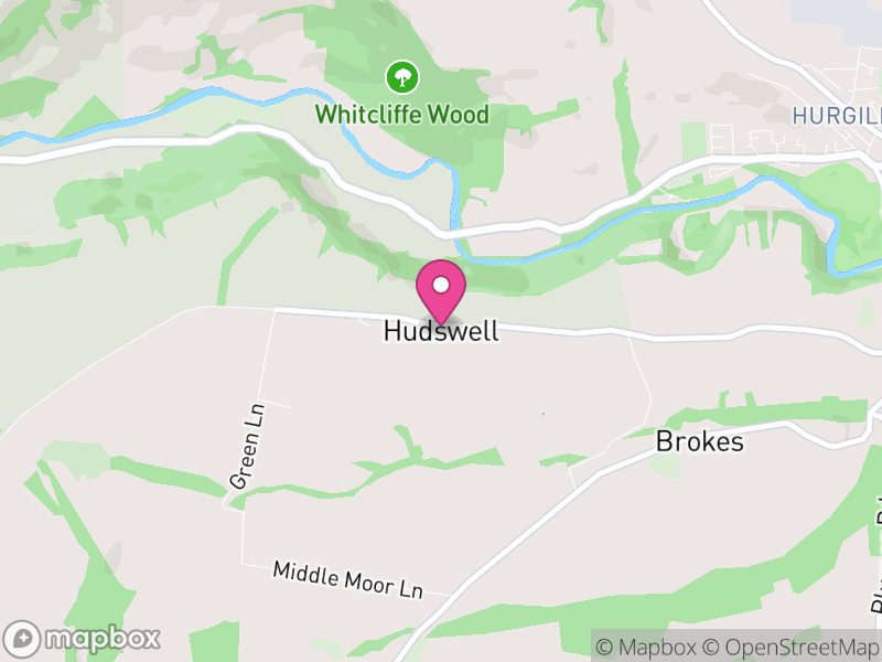 Map of Hudswell, North Yorkshire