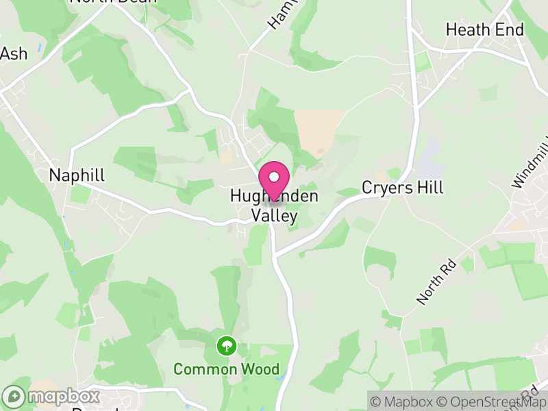 Map of Hughenden, Buckinghamshire