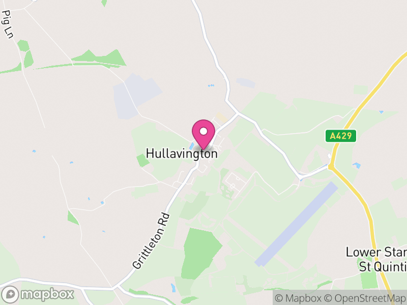 Map of Hullavington, Wiltshire