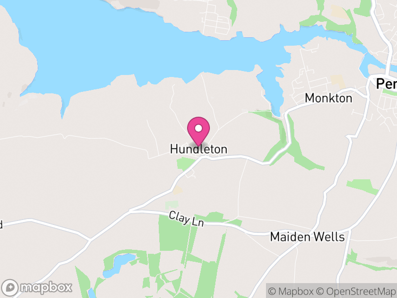 Map of Hundleton, Pembrokeshire