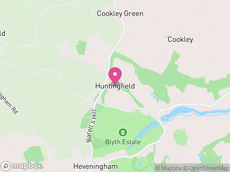 Map of Huntingfield, East Suffolk