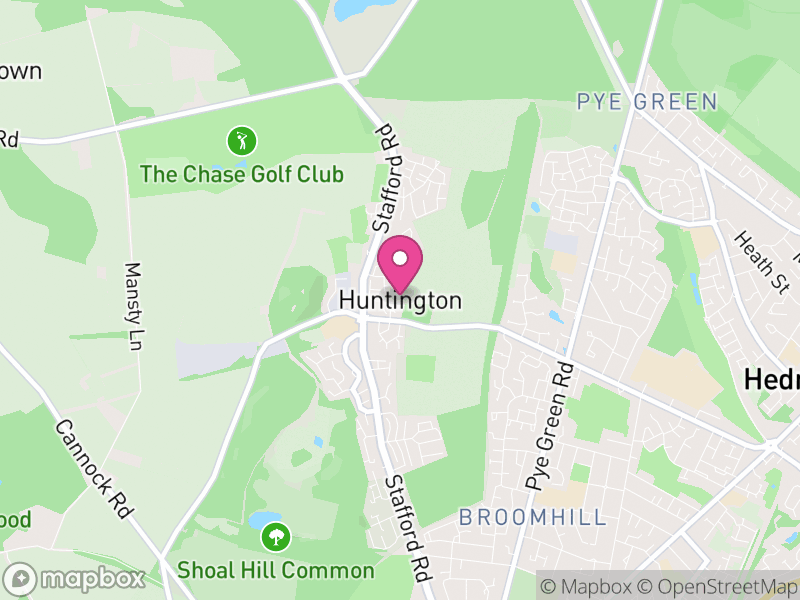 Map of Huntington, South Staffordshire
