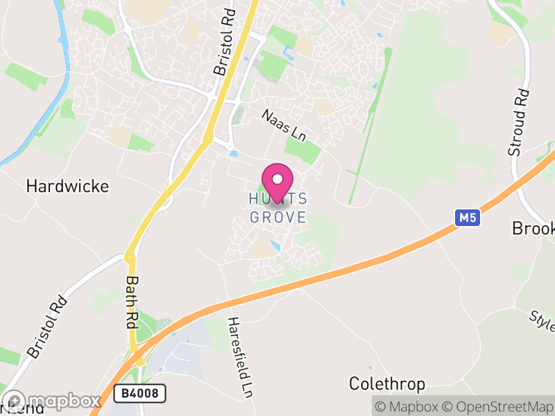 Map of Hunts Grove, Stroud