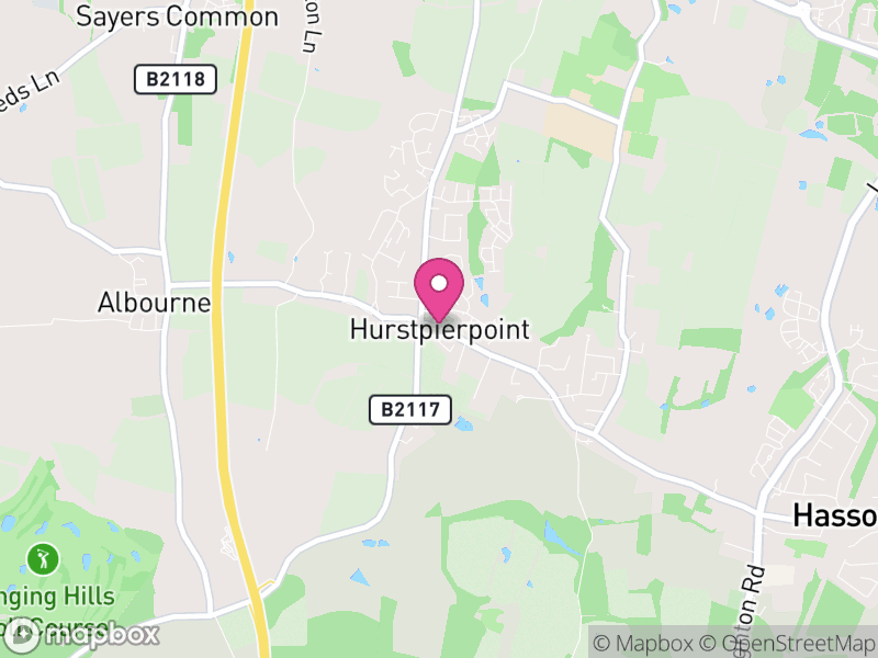 Map of Hurstpierpoint and Sayers Common, Mid Sussex