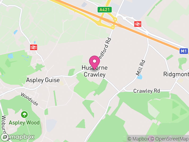 Map of Husborne Crawley, Central Bedfordshire