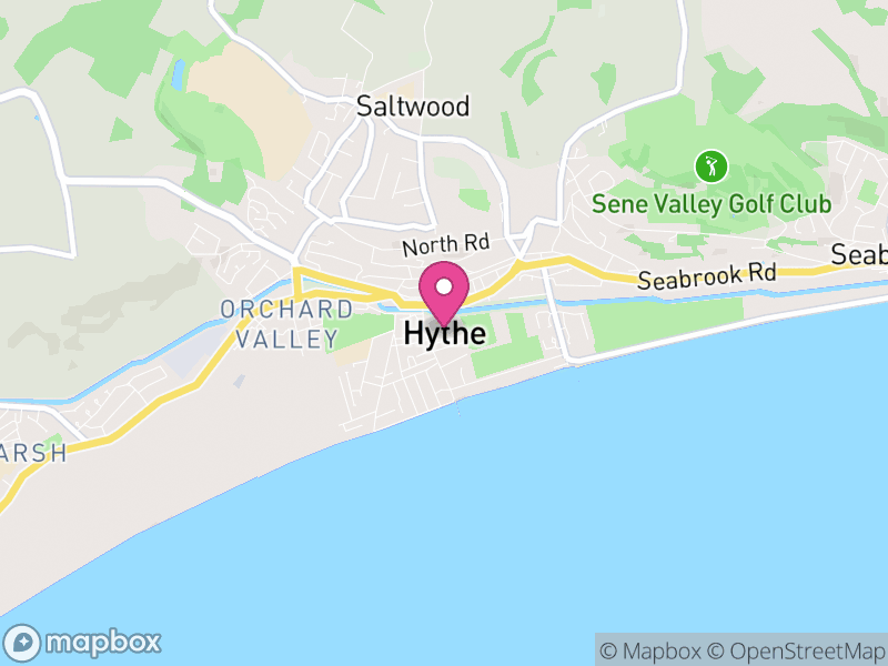 Map of Hythe, Folkestone and Hythe