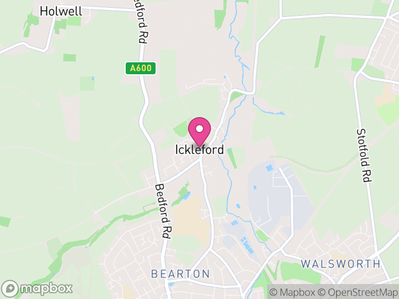 Map of Ickleford, North Hertfordshire