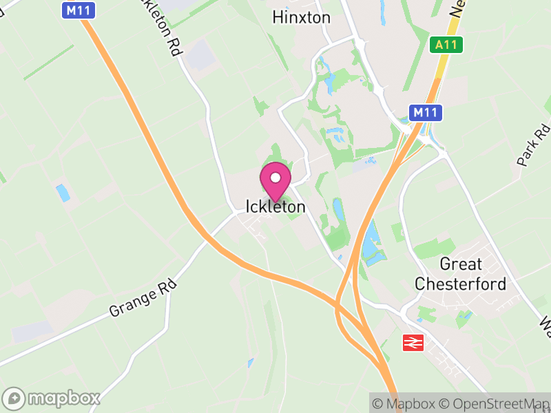 Map of Ickleton, South Cambridgeshire