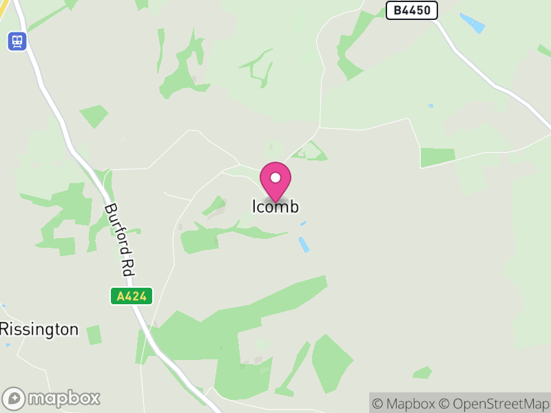 Map of Icomb, Cotswold