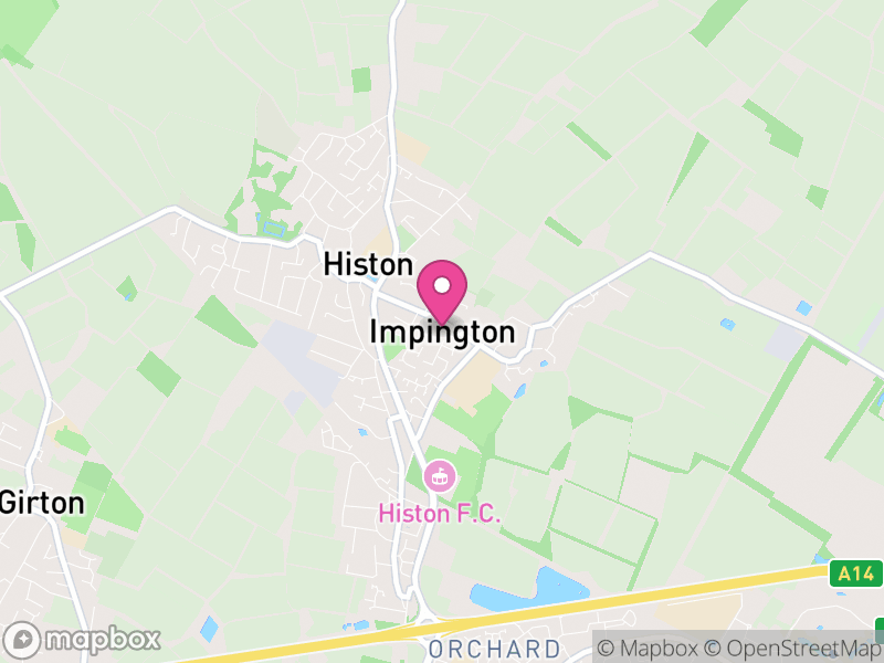 Map of Impington, South Cambridgeshire
