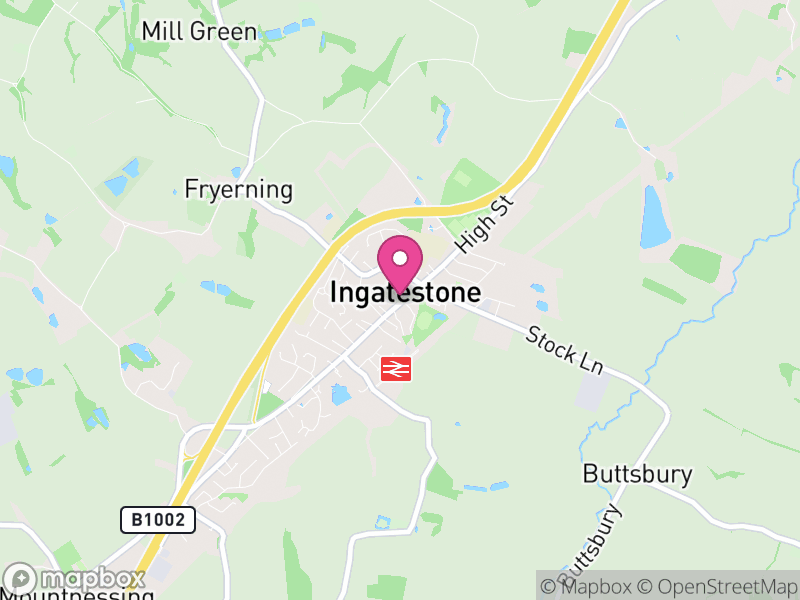 Map of Ingatestone and Fryerning, Brentwood