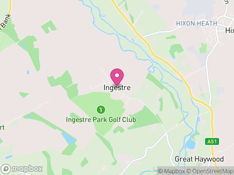 Map of Ingestre, Stafford