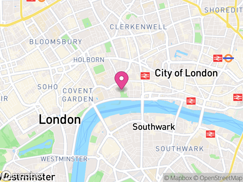 Map of Inner and Middle Temples, City of London