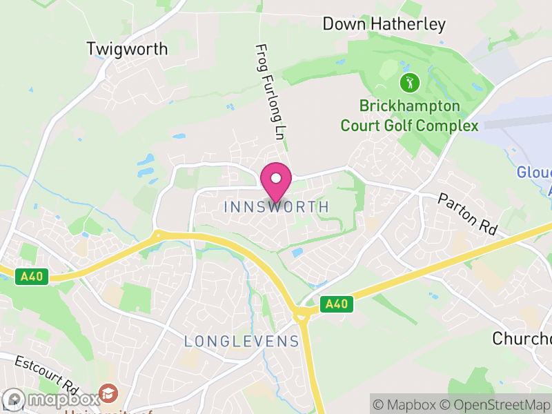 Map of Innsworth, Tewkesbury