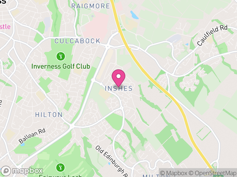 Map of Inshes and Milton of Leys, Highland