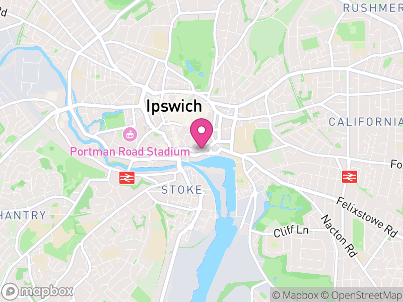 Map of Ipswich, Suffolk