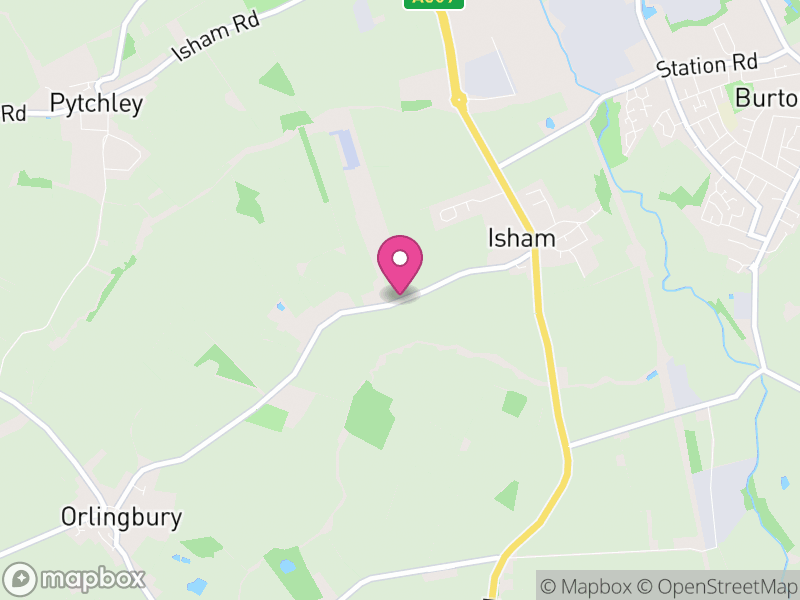Map of Isham, North Northamptonshire
