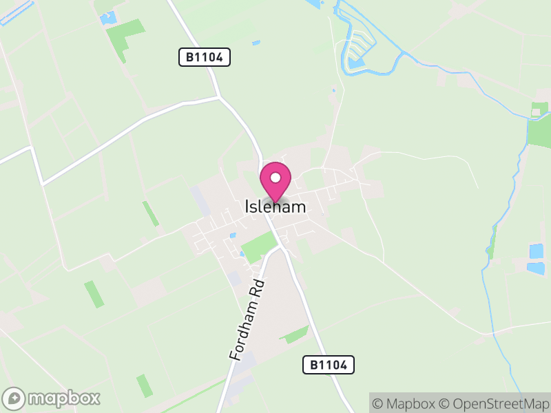 Map of Isleham, East Cambridgeshire