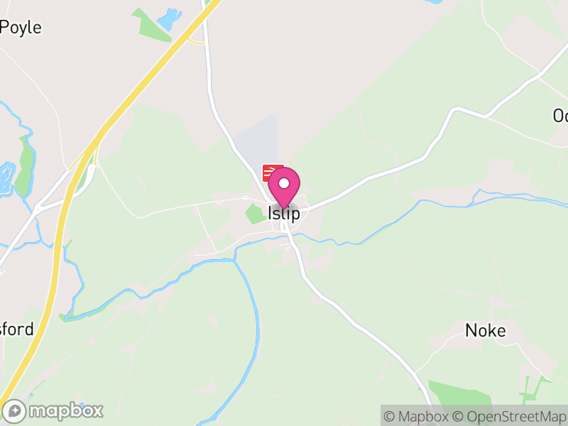 Map of Islip, Cherwell
