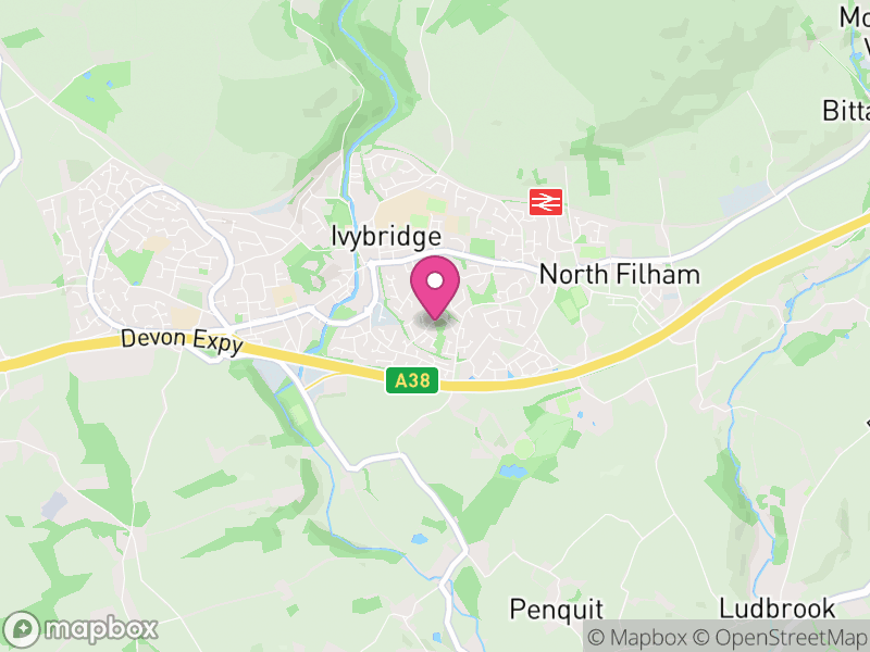 Map of Ivybridge, South Hams