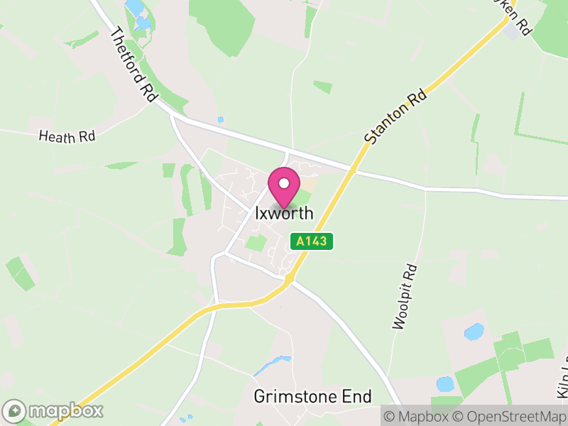 Map of Ixworth, West Suffolk