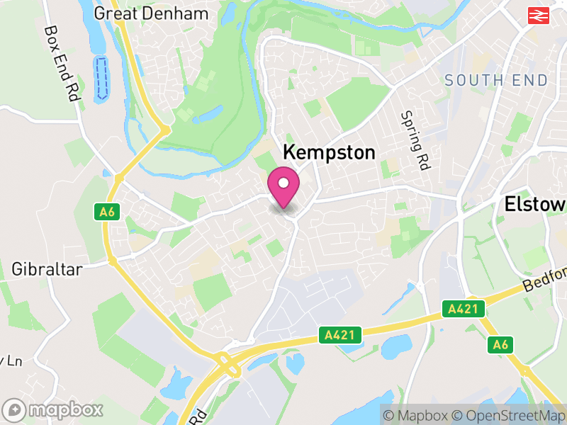 Map of Kempston, Bedford