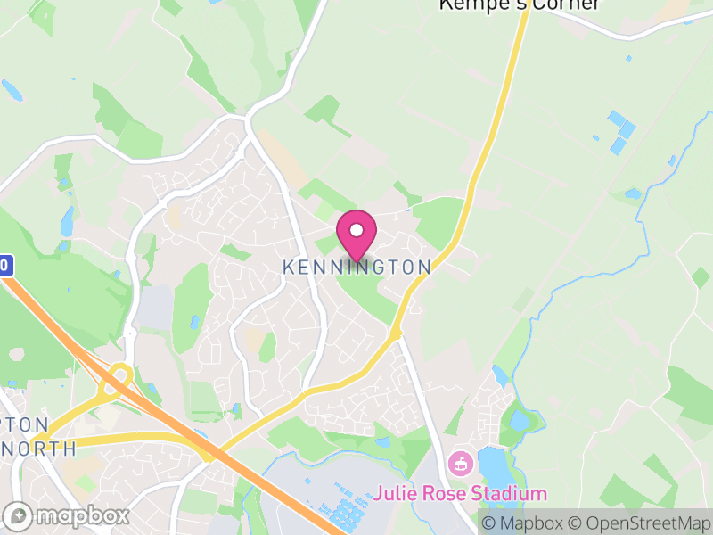 Map of Kennington, Ashford