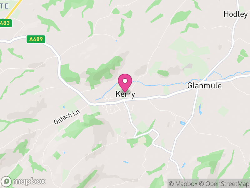 Map of Kerry, Powys