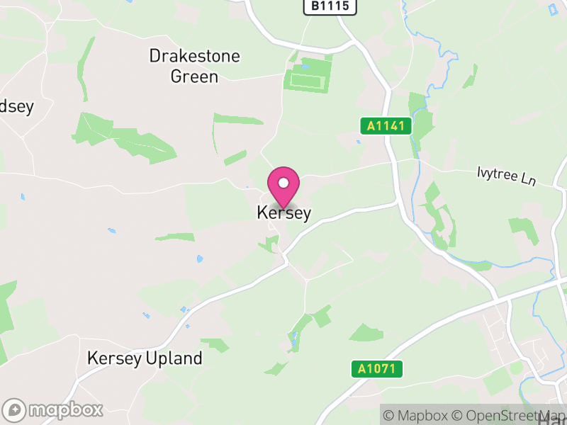 Map of Kersey, Babergh