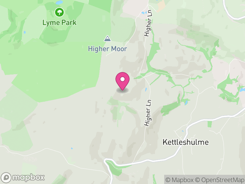 Map of Kettleshulme and Lyme Handley, Cheshire East