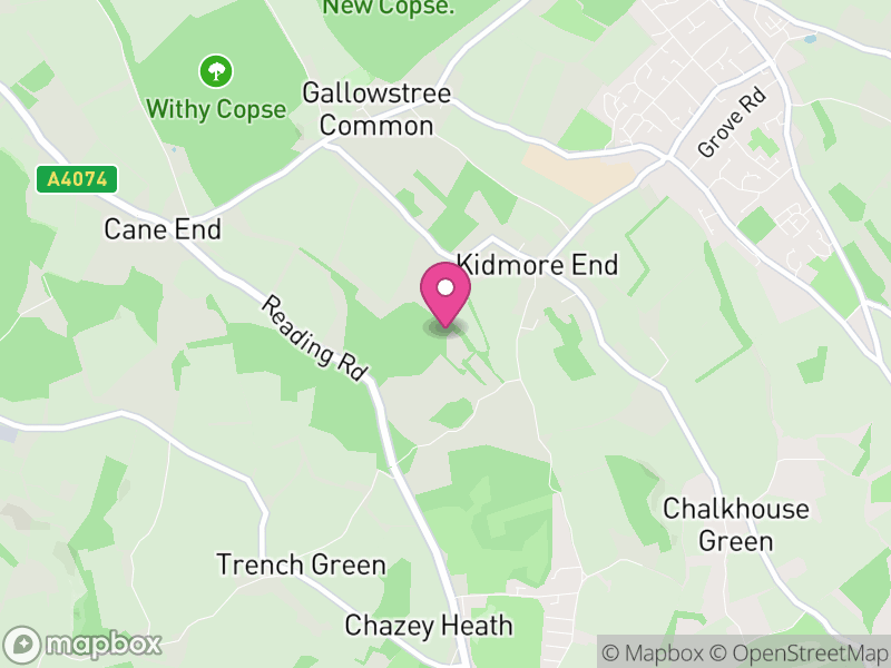 Map of Kidmore End, South Oxfordshire