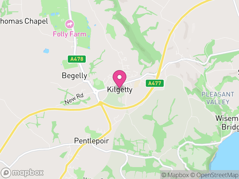 Map of Kilgetty Begelly, Pembrokeshire