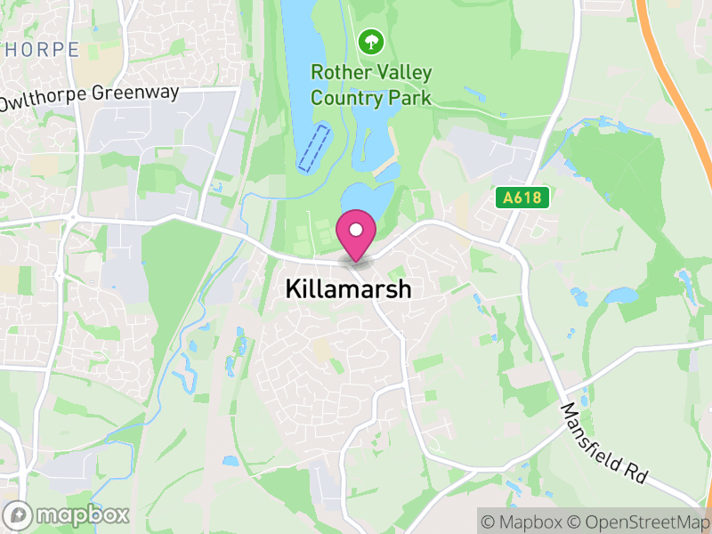 Map of Killamarsh, North East Derbyshire