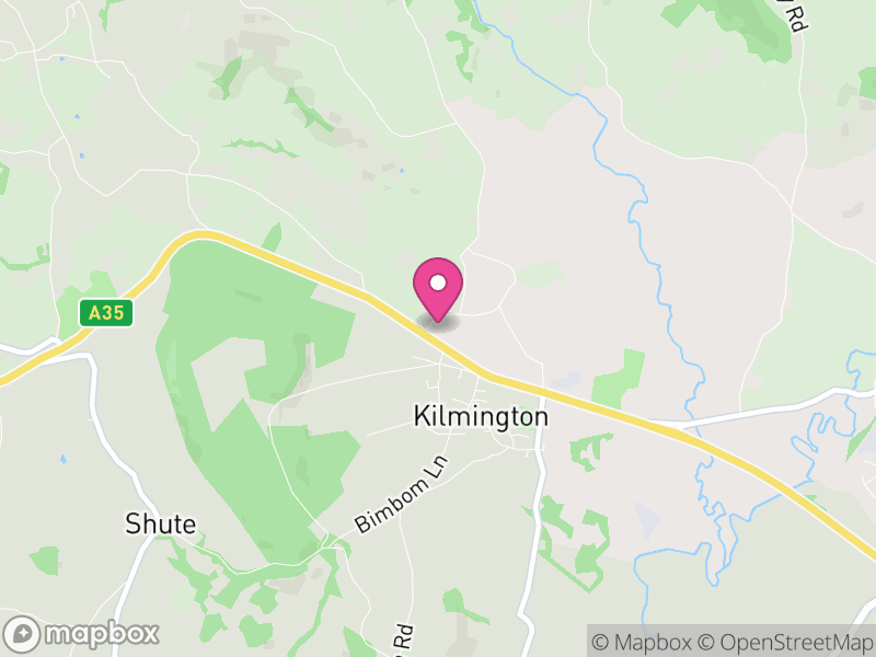 Map of Kilmington, East Devon