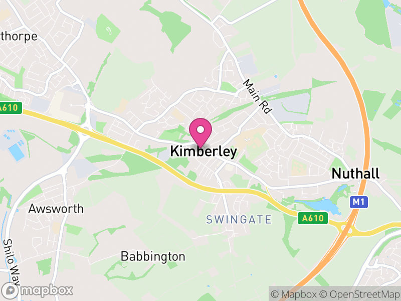 Map of Kimberley, Broxtowe
