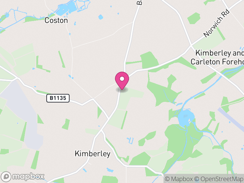 Map of Kimberley, South Norfolk