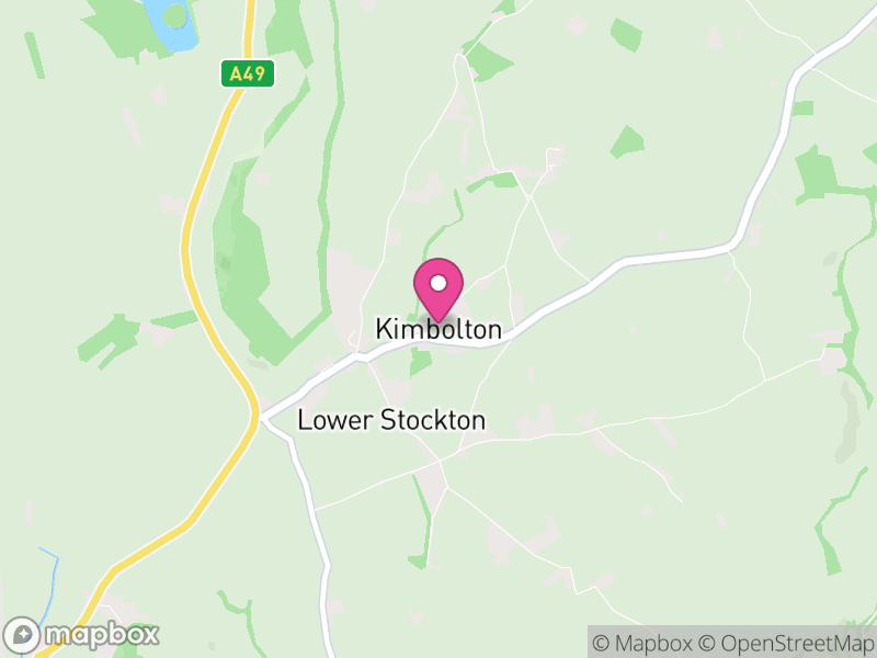 Map of Kimbolton, Herefordshire