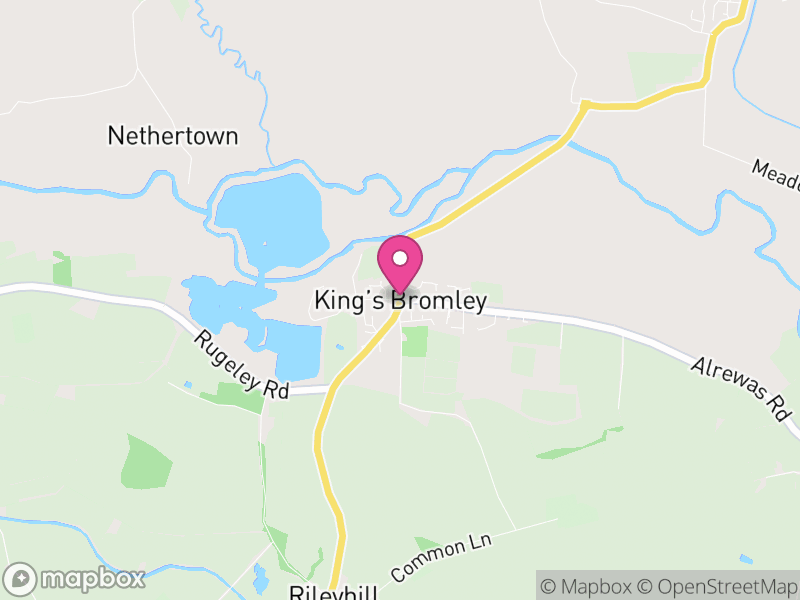 Map of King's Bromley, Lichfield