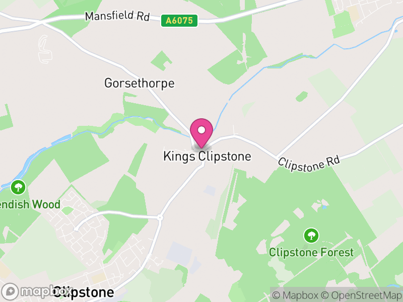 Map of Kings Clipstone, Newark and Sherwood