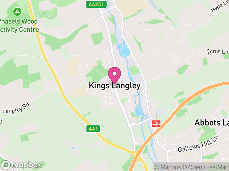 Map of Kings Langley, Dacorum