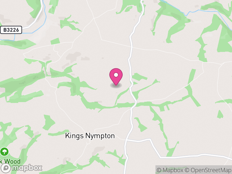 Map of King's Nympton, North Devon