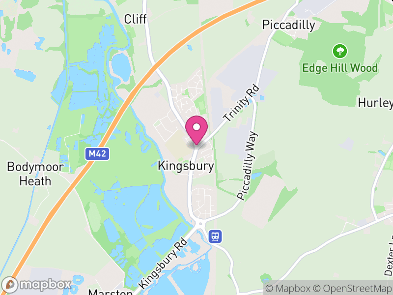 Map of Kingsbury