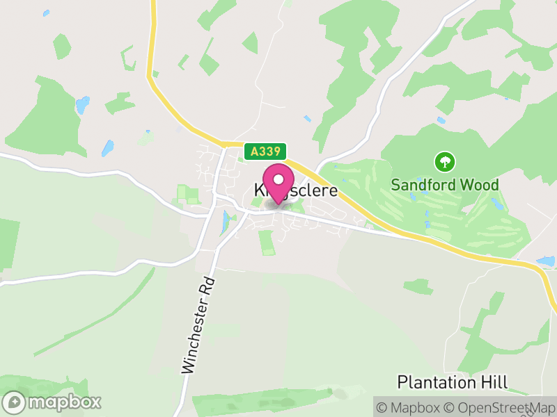 Map of Kingsclere, Basingstoke and Deane